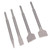 4PCS Electric Hammer Chisels Round Shank Point and Flat Chisel Set for Stone Concrete Brick Wall