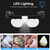5X Magnifying Headset with LED Light Magnifying Glass Head Mounted Jewelry Loupe Magnifier with Multiple Lens 2 LED Lights for Crafting Clock Watch Electronics Repair Hobby Tool