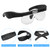 5X Magnifying Headset with LED Light Magnifying Glass Head Mounted Jewelry Loupe Magnifier with Multiple Lens 2 LED Lights for Crafting Clock Watch Electronics Repair Hobby Tool