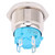 2pcs 12~24VDC Push Button Switch 19mm Round 4PIN Self Reset Switch with Light Power PatternBlue