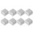 8Pcs Cooling Fins Aluminum Power Radiator Heat Sink Kit for Electronics CPU Module 40x40x30mmWith Adhesive