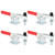 4Pcs Quick Toggle Clamps Plate Fixed Straight Shank Vertical Grinding Workholding Tools