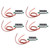 5Pcs Mini Digital DC Voltmeter Voltage Meter Tester Detector Adjustable 2 Wire 0.28inBlue 3.2‑30V
