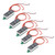 5Pcs Mini Digital DC Voltmeter Voltage Meter Tester Detector Adjustable 2 Wire 0.28inBlue 3.2‑30V