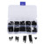 140pcs box M2 Nylon Round Head Cross Screw Hex Nut Male Female Standoff Assortment Kit(Black )