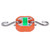 Hanging Scale LCD Digital Display 150KG Range Weighing Tool for Warehouse Luggage Orange