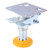 Trolley Brake Floor Lock Iron Galvanized Trolley Cart Lock with TPU Pad for 3in Casters