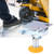 Trolley Brake Floor Lock Iron Galvanized Trolley Cart Lock with TPU Pad for 3in Casters