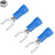 250pcs Insulated Electrical Wire Terminals Crimp Fork Connector Set (Blue)