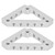 2Pcs Triangle Support Brackets Aluminum Angle Corner Connector for Connecting 43mmx43mm