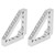 2Pcs Triangle Support Brackets Aluminum Angle Corner Connector for Connecting 43mmx43mm