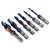 6pcs Spiral Tap Drill Bit Set Blue Plating Coating Hex Shank Drill and Tap Kit for Drilling Cutting Soft Metals