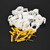 20pcs 16/20/25/32mm PPR Water Pipe Clamp Gas Pipe Fixed Buckle with Screws (20mm)