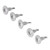 100Pcs Self Tapping Screw Cross Round Washer Head Stainless Steel Fastener Accessory Set Kit 4.2x13mm / 0.17x0.51in