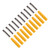10Pcs Insulated 2mm Banana Plug Coupler with Protection Shrouded for Testing EquipmentYellow