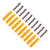 10Pcs Insulated 2mm Banana Plug Coupler with Protection Shrouded for Testing EquipmentYellow