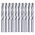 10Pcs Twist Drill Bit Straight Shank Tungsten Steel Engraving End Mill Bit Kit 8mm Diameter