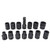 14PCS Hex Impact Socket Set 1/2 inch Drive 8/10/12/13/14/15/16/17/18/19/21/22/ 24mm