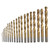 19Pcs Twist Drill Bit Set 1 to 10mm Clear Teeth Ti Coated Twisted Drill Bits for Aluminum Wood Plastic