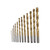 19Pcs Twist Drill Bit Set 1 to 10mm Clear Teeth Ti Coated Twisted Drill Bits for Aluminum Wood Plastic