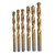 19Pcs Twist Drill Bit Set 1 to 10mm Clear Teeth Ti Coated Twisted Drill Bits for Aluminum Wood Plastic