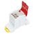 690V 80A DIN Rail Terminal Block Distribution Box Spliceable Brass Conductor Terminal Junction Box for House Appliances Red