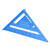 Woodworking Triangle Aluminum Alloy Electrophoretic Paint Clear Scale Triangle Carpenter Square Blue