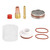TIG Torch Glass Nozzle Kit Cup Collet Accessory Set 2.4 for WP‑17/18/26 Argon Welding Gun