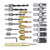 23PCS Hole Drilling Bit Set Stainless Steel Brass 1/4in Hex 3/8in Round Countersink Drill Bit Set for Woodworking
