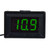 Digital Voltmeter 0.36inch Two Wire DC 2.4-30V LED Display Voltage Meter Waterproof (Green)