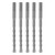 5 Pcs Rotary Hammer Drill Bit 160mm Length 2 Flute Self Centering Carbide Tip Impact Drill Bits for Brick Stone Concrete 10mm/0.39in