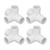 10PCS Pipe Fitting Connectors PVC 0.8in Pipe Splice 4 Way Elbow Fitting for Funniture Tent Connection White
