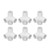10PCS Pipe Fitting Connectors PVC 0.8in Pipe Splice 4 Way Elbow Fitting for Funniture Tent Connection White