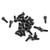 250pcs M3 Black Alloy Steel Hex Socket Screws Bolt With Hex Nuts Assortment(Cap Head)
