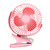 Solar Panel Fan Portable Clip On USB Fan Small Desktop Cooling Fan for Indoor Outdoor Activities Pink