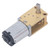 12V DC Geared Motor with Fixed Base Single Shaft Brushed High Torsion Worm Gear Speed Reduction Motor 7.5mm 53RPM(1:302 Reduction Ratio)