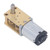 12V DC Geared Motor with Fixed Base Single Shaft Brushed High Torsion Worm Gear Speed Reduction Motor 7.5mm 53RPM(1:302 Reduction Ratio)