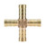 5pcs Brass Cross 4 Way Hose Joiner Fittings Barbed Connector Air Water Oil Gas Fuel 6/8/10/12mm