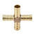5pcs Brass Cross 4 Way Hose Joiner Fittings Barbed Connector Air Water Oil Gas Fuel 6/8/10/12mm