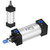 Air Pneumatic Cylinder Double Acting SC40 Standard Aluminum Alloy ComponetsSC40x75
