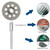 10pcs Diamond Cutting Wheels 22mm Diameter Cut Off Discs with 2pcs 3mm Mandrels Replacement for Dremel Rotary Tools