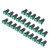 25PCS Push Button Switch Small Self Locking Square Power Switches with Light 16mm  5A