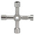 Utility Key Wrench Zinc Alloy 4 in 1 Multifunctional Hand Tool for Cabinet Valve