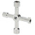 Utility Key Wrench Zinc Alloy 4 in 1 Multifunctional Hand Tool for Cabinet Valve