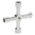 Utility Key Wrench Zinc Alloy 4 in 1 Multifunctional Hand Tool for Cabinet Valve