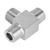 3 Way Pipe Fittings 304 Stainless Steel Male Thread Pipe Connector High Pressure for Water/Gas/OilMale 1/4