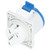 3 Pin 2P+E Industrial Connector IP44 Waterproof Concealed Mount Aviation Socket AC 220240V 32A