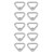 10pcs Silver Screw Nut 304 Stainless Steel Triangle Ring Nut Eye Nut Fastener M8