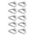 10pcs Silver Screw Nut 304 Stainless Steel Triangle Ring Nut Eye Nut Fastener M8