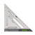7 Inch Rafter Square with Level High Accuracy Aluminum Alloy Detachable Triangle Square Ruler for Woodworking Silver